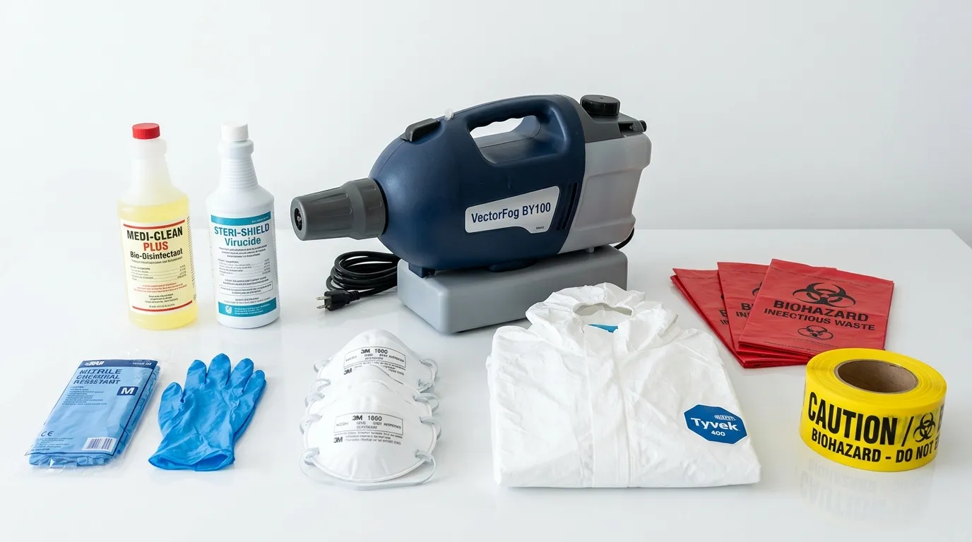 Professional biohazard remediation crew working in Knoxville