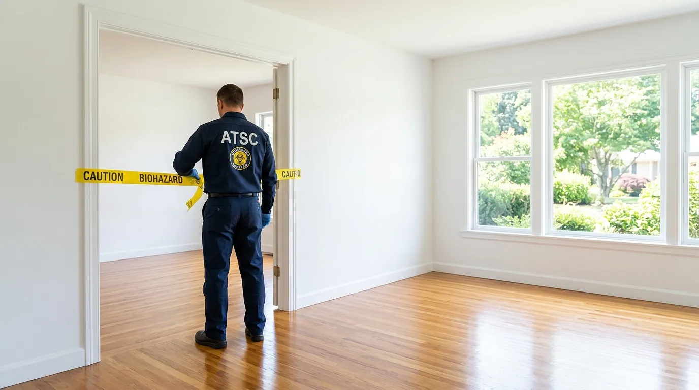 Certified biohazard cleanup crew performing Decomposition Cleanup in Knoxville